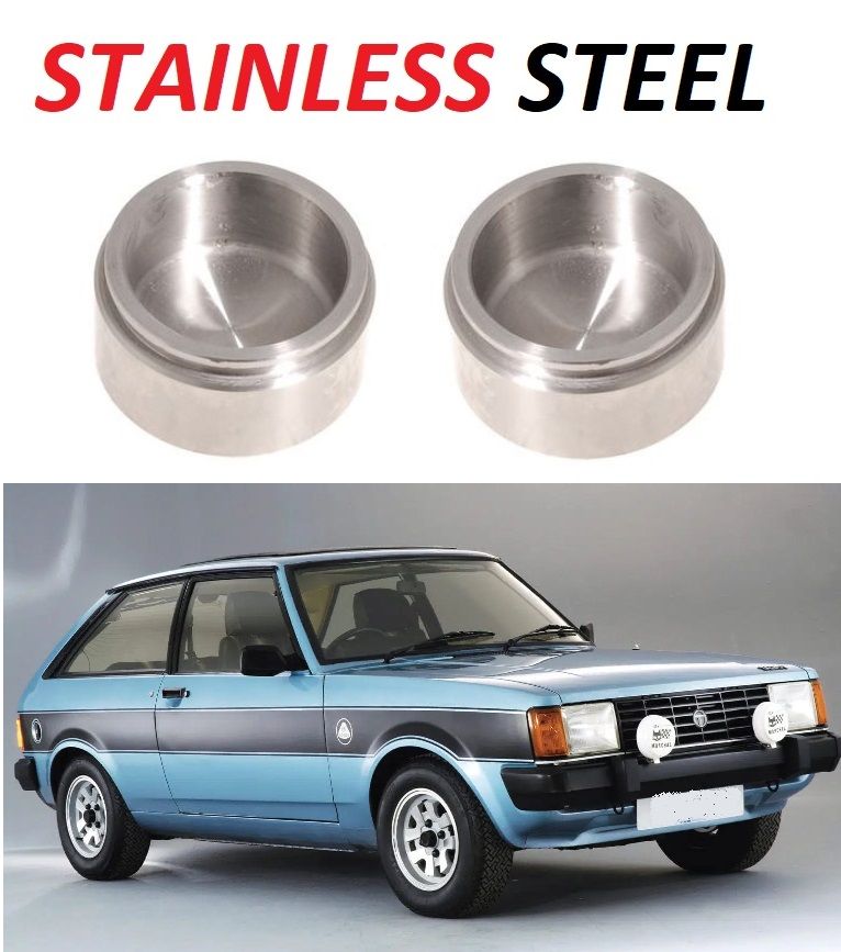 FRONT BRAKE CALIPER PISTONS x2 (** STAINLESS STEEL **) (Sunbeam Talbot Lotus 2.2) (1979- 82)